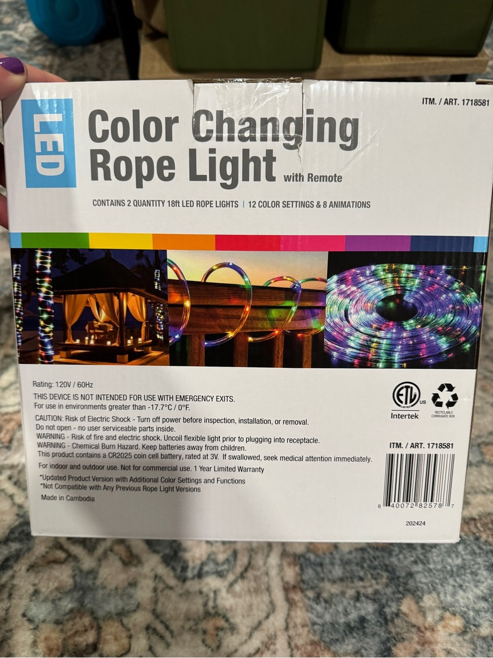 LED Color Changing Rope Light - Multicolor - Picture 2 of 5